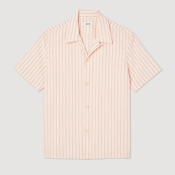 Sandro Other - NWT Sandro Paris Vita Striped Button Down Shirt Size XL